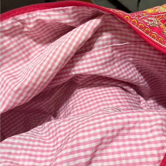 Boutique Brand Vibrant Pink and Orange Women's Tote Duffel Bag - Picture 2 of 7